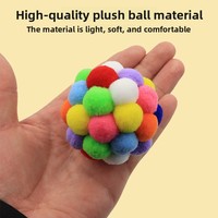 Jouet pour chat en peluche coloré fait main, avec clochette, élastique, couineur et à mâcher, pour usage intérieur – Bestseller pour animaux de compagnie