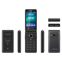 Teléfono con tapa Kosher de doble pantalla HD 4G, sistema operativo Android, teléfono móvil con tapa, teléfono móvil con desbloqueo, teléfono móvil plegable con SIM dual