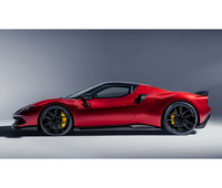 Kit carrosserie N-style en fibre de carbone sèche pour Ferrari 296 GTB GTS : Nouvelle lèvre avant, jupes latérales, diffuseur arrière et aileron arrière