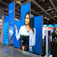 Stand d'exposition LED ultra-plat, cadre en aluminium assemblé 10x10 pieds, installation rapide, pour les entrepreneurs en stands, UE