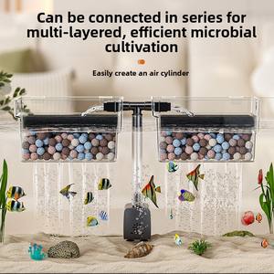 Drip Box Top Filtratie Zuurstofgenerator, Bass Purification Watercirculatie Drie-in-één aquarium Wandmontage - Product Image 3