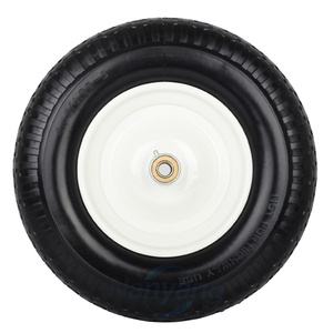 Pneu de brouette 4.80/4.00-8 pouces, pneu et roue pleins anti-crevaison de 16 pouces, moyeu centralisé de 3 pouces, trou d'axe de 5/8 pouces, pour chariot de jardin - Product Image 4