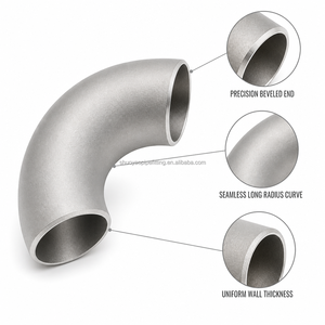 Coude coudé à 90 degrés LR sans soudure en acier au carbone A234 WPB, norme ASME B16.9, haute pression, pour l'industrie pétrochimique, vente en gros directe usine - Product Image 3
