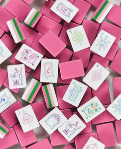 Ensemble de tuiles de mahjong américain de luxe personnalisé et portable, 160 pièces avec tuiles en acrylique et tuiles de mahjong américain à 4 couches, émeraude - Product Image 1