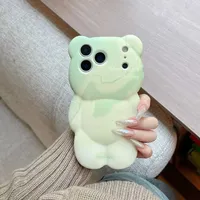 Coque de téléphone souple 3D mignonne en forme d'ours de dessin animé pour iPhone 11 13 12 14 15 16 17 Pro Max 14 15 Plus