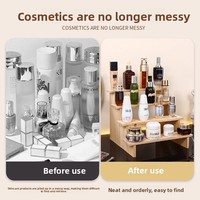 Présentoir en bois moderne et minimaliste sur mesure, ensemble de 3 marches pour comptoir, idéal pour flacons de parfum et de fragrance