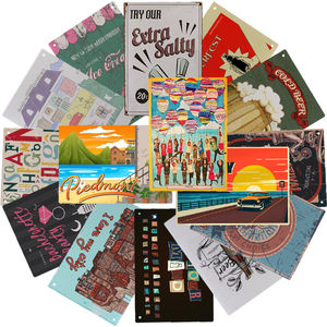 Insegna Pubblicitaria in Alluminio Stile Retrò Personalizzata all'Ingrosso Decorazione Murale Stampa a Trasferimento Termico Insegna Metallica da Collezione - Product Image 1