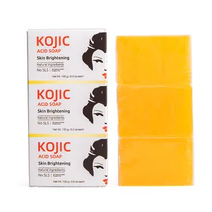Custom OEM Organic Skin Brightening Tumeric Face Soap Glycerin Soap Base Bleaching Body Whitening Kojic Acid Soap
