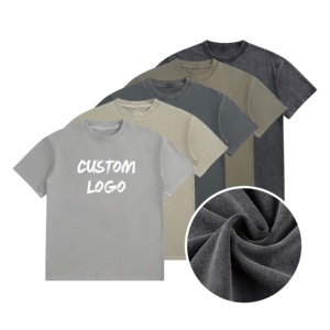 เสื้อยืดโอเวอร์ไซซ์ผ้าฝ้ายบ็อกซี่โอเวอร์ไซซ์สำหรับผู้ชายโลโก้ตามสั่งแบบวินเทจ - Product Image 2