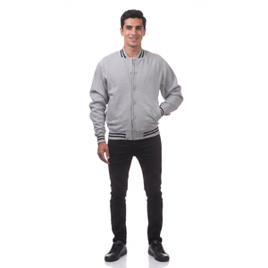 Chaqueta Universitaria de Béisbol Varsity de Alta Calidad Hecha a Mano, Chaqueta Varsity Roja con Mangas de Cuero para Hombre - Product Image 1