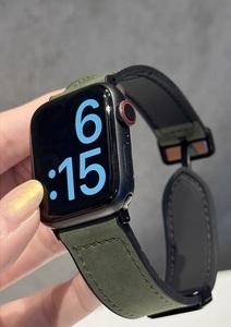 Nouveau design <span class=keywords><strong>bracelet</strong></span> de montre en <span class=keywords><strong>cuir</strong></span> véritable 38mm 49mm 46mm 42mm avec fermoir magnétique pour Apple Watch Ultra 10 9 8 7 6 SE <span class=keywords><strong>bracelet</strong></span> en <span class=keywords><strong>cuir</strong></span> - Product Image 3