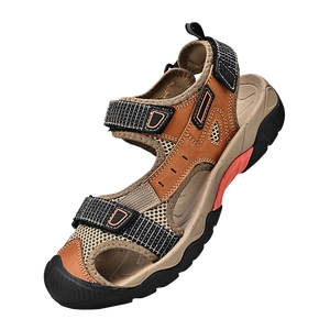 Sandales de randonnée de haute qualité à lacets en <span class=keywords><strong>cuir</strong></span> et maille mode chaussures décontractées pieds nus pour hommes - Product Image 3