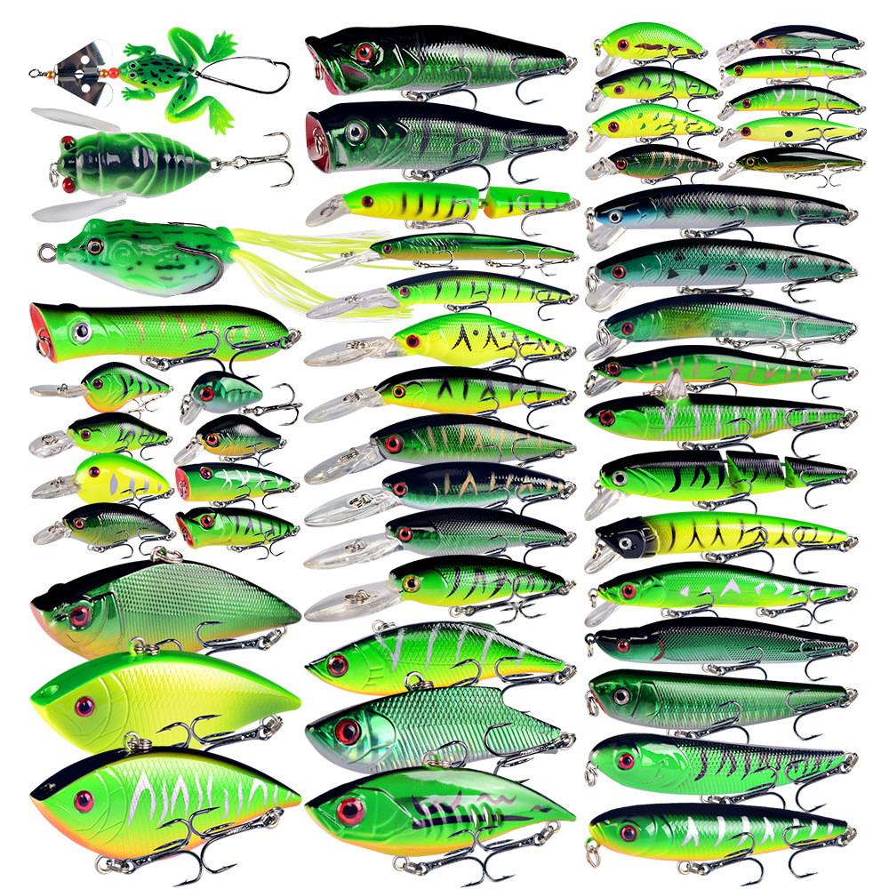 50pcs Bass Fishing Lures Kit - Topwater Hard Baits 50pcs Bass Fishing Lures Kit - Topwater Hard Baits