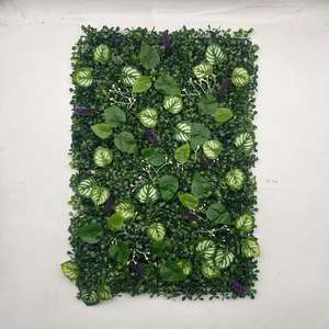 Décoration d'intérieur, jardin vertical mural, matériau PE, herbe verte et fleurs en plastique, plante artificielle, catégorie de produits de verdure - Product Image 1