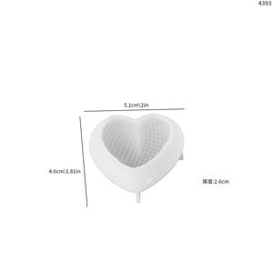 INTODIY Webmuster Herzförmige Silikonform, Netz Liebesherz Kerzendeko, Handgemachte Seife, Aromatherapie, Schokolade Silikonform - Product Image 4