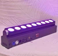 Luces de Discoteca a Batería de 9x18w, Luz de Escenario RGBWAUV 6en1, Cabeza Móvil DMX, Luces LED Inalámbricas para Bodas