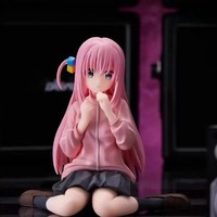 LONELY ROCK Sitzende Pose Gotou Hitori Schönes Mädchen Case-Style Auto-Figurine PVC-Modell Spielzeug-Display