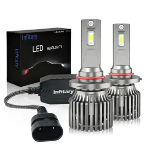 Infitary高ワット12v3570チップ6500K車用ヘッドライトH1 H3 H4 H7 90059006LEDヘッドランプ