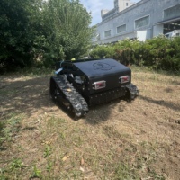 Tondeuse à gazon multifonctionnelle à chenilles en caoutchouc, télécommandée, homologuée CE, robot tondeuse pour jardin.
