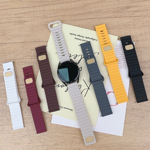 Nouveauté 20mm 22mm boucle carrée bracelet sport en silicone pour Samsung Watch 7/6/5/4 Huawei GT5/4/<span class=keywords><strong>3</strong></span> - Product Image 1