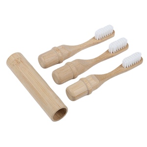 <span class=keywords><strong>Brosse</strong></span> à dents en bambou biodégradable avec tête de voyage remplaçable <span class=keywords><strong>Brosse</strong></span> à dents en bambou amovible au charbon de bois - Product Image 5