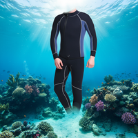 Combinaison de plongée en néoprène 5 mm, ensemble 2 pièces, veste et pantalon à fermeture éclair avant, pour la plongée sous-marine, la pêche sous-marine, protection thermique en eau froide