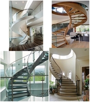 CBMmart Indoor Massivholz Eisen Treppe Stahl Grill Design Morden Loft Treppe Fertig Gusseisen Wendeltreppe