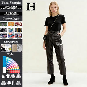 Stylish Vegan <strong>Cargo</strong> for <strong>Women</strong> Trendy Casual Long Straight Oblique Design Mid Elegant Loose Fit Versatile Versatile <strong>Trousers</strong> - Product Image 1