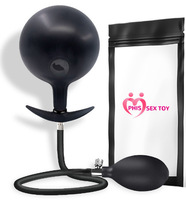 Plug anal gonflable en silicone liquide perlé pour hommes et femmes, dilatateur anal portable, jouet sexuel pour adultes
