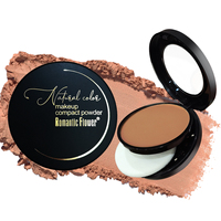 Maquillage Visage Marque Blanche Couvrance Totale Mat Naturel 6 Teintes Poudre Compacte Pressée pour Femmes Noires