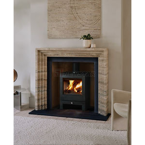 Newstar Simple Design moderne intérieur utilisé autoportant <span class=keywords><strong>travertin</strong></span> pierre jaune marbre cheminée manteau Surround - Product Image 1