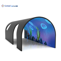 Pantalla LED Flexible 4K Canbest, Gabinete P3 P4, Pantalla LED Suave para Video Wall, 900cd, Pantalla LED Interior sin Costuras para Terminal de Aeropuerto