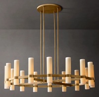 Lámparas Colgantes LED de Vidrio Delgado y Acero Inoxidable Sólido, Diseño Minimalista Moderno, Fabricadas por un Diseñador de Iluminación Reconocido, Regulables E12 360