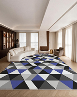Tapis de sol moderne abstrait minimaliste persan en polyester, imprimé à la machine, à poils ras, surface douce en velours, écologique, vente en gros d'usine