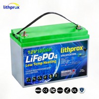 Batería de ciclo profundo LiFePO4 para almacenamiento en el hogar, 12.8V 120AH, Grado A, 6K ciclos, BMS inteligente, RS485, Conector Anderson, CE RoHS IP67, OEM ODM