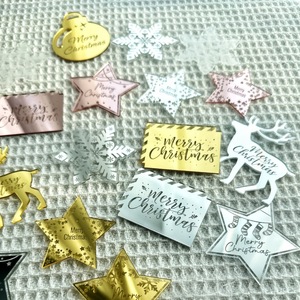 Decoraciones acrílicas para pasteles navideños con diseño de miel y dulzura, estrellas grabadas con láser, adornos para cupcakes con renos, artículos para fiestas - Product Image 3