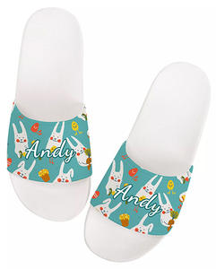 Unisex Full-Size Custom Design Summer <b>Slides</b> Home Bathroom Non-Slip Soft Sole Outdoor Indoor Open-Toe <b>Slippers</b> - Product Image 2