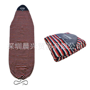 Upsurf 6'1'' Housse de protection en polyester rayée pour planche de surf à bout rond, pour le rangement du surf - Product Image 5