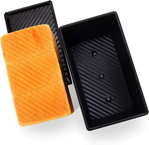 Molde de Metal Rectangular Personalizado para Pan, Caja de Almacenamiento de Pan, Bandeja para Hornear Pan Tostado con Tapa - Product Image 3