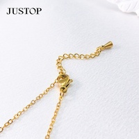 Bracelet ajustable minimaliste tendance en acier inoxydable plaqué or 18 carats avec chaîne à breloques pour femmes