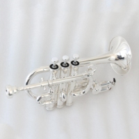Wholesale Trumpet Professional Good Price Economical Trumpet Instrument Silver Plated Bb/A Piccolo Trumpet