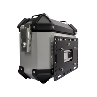 Nouvelle boîte latérale universelle pour moto, 18L, multifonctionnelle, à dégagement rapide, en aluminium, avec support latéral