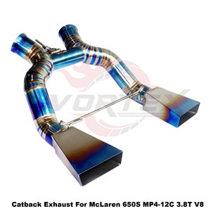 ท่อไอเสียแบบตรง Vortex Blue Burnt Titanium สำหรับ McLaren 650S MP4-12C 3.8T V8 ระบบไอเสียแต่งสำหรับมอเตอร์สปอร์ตแบบติดตั้งได้โดยตรง - Product Image 2