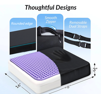 TPE Gel amélioré coussins de siège antidérapant orthopédique Gel mousse à mémoire de forme Coccyx pour la douleur du coccyx chaise de bureau coussin de siège de voiture