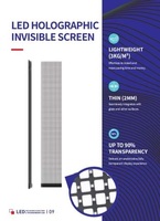 Nouvel écran LED transparent interactif pleine couleur haute luminosité P3.91 pour intérieur, scène 3D et centre commercial en libre-service