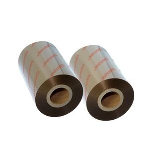 ริบบิ้นเรซิ่นสำหรับพิมพ์บาร์โค้ดแบบถ่ายโอนความร้อนสีทอง ขนาด 110 มม. x <span class=keywords><strong>300</strong></span> ม. สำหรับฉลากผ้าซาติน - Product Image 2