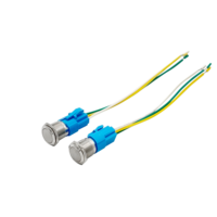Interrupteur à bouton-poussoir fabricant 16mm IP67 bouton-poussoir en métal à tête plate interrupteurs à bouton-poussoir à verrouillage momentané sans Led