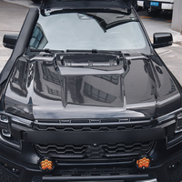 Pour Ford Ranger Raptor 2023-2025 couvercle de moteur en Fiber de carbone modifié capot capot Kit de carrosserie accessoires de voiture