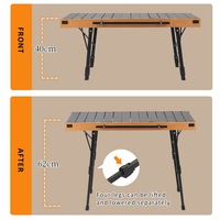 Table de camping IGT pliable en aluminium moderne, détachable, réglable en hauteur, ultralégère, personnalisable, avec sac de rangement – Vente en gros