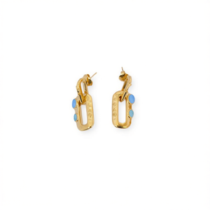 Pendientes de Cristal con Baño de Oro PVD, Acero Inoxidable 316L, Joyería de Moda Sostenible y Resistente - Product Image 2
